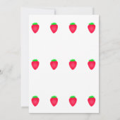 1e Verjaardag Zeer Berry Schattige Aardbei Party M Kaart (Achterkant)