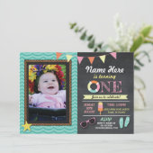 1e verjaardag zomer Lolly Swim Foto: Uitnodiging (Staand voorkant)