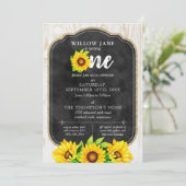 1e verjaardag Zonnebloem & Rustige Boerderij van h Kaart (Staand voorkant)