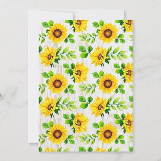 1e verjaardag Zonnebloem & Rustige Boerderij van h Kaart (Achterkant)