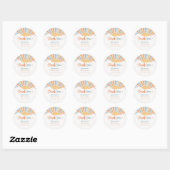 1e verjaardag Zonneschijn Bedankt Ronde Sticker (Vel)