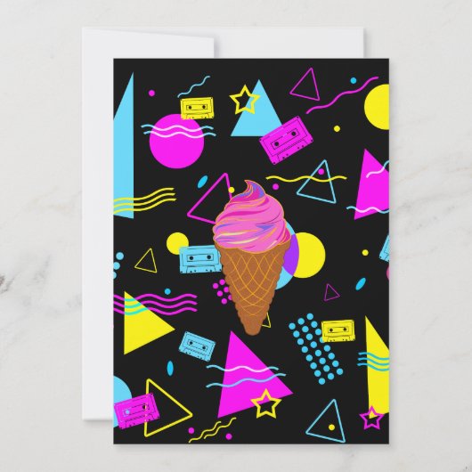 1e verjaardags retro kleurrijke Kinder feestvierin Kaart (Achterkant)