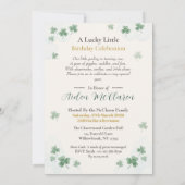 1e verjaardags uitnodigingskaart - St. Patrick's D Kaart (Achterkant)