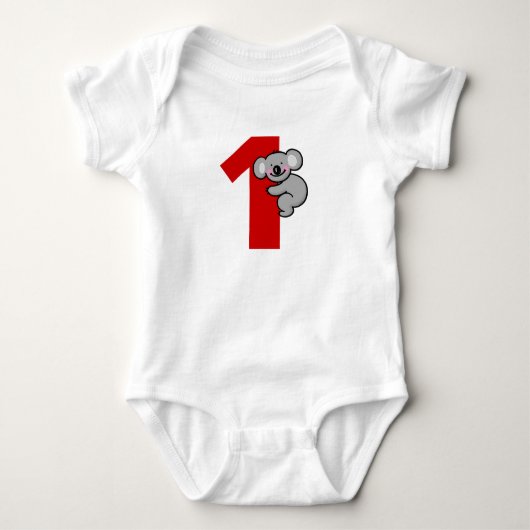 1e verjaardagscadeau (Koala beer) Romper (Voorkant)