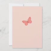 1e Verjaardagsfeest Floral Botanical Butterfly Boh Kaart (Achterkant)