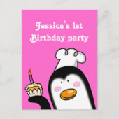 1e verjaardagsfeest gepersonaliseerde uitnodiginge uitnodiging briefkaart (Voorkant)