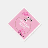 1e verjaardagsfeest of aangepaste tekst servet (Hoek)