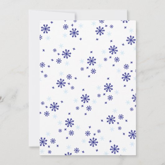 1e Verjaardagsfeest Winter Sneeuw Kerstmis Kaart (Achterkant)