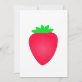 1e verjaardagsfeestje aardbei rood wit op maat kaart (Achterkant)