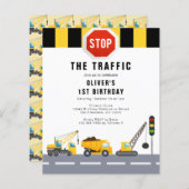 1e verjaardagsfeestje constructie vrachtwagen uitn (Voorkant / Achterkant)