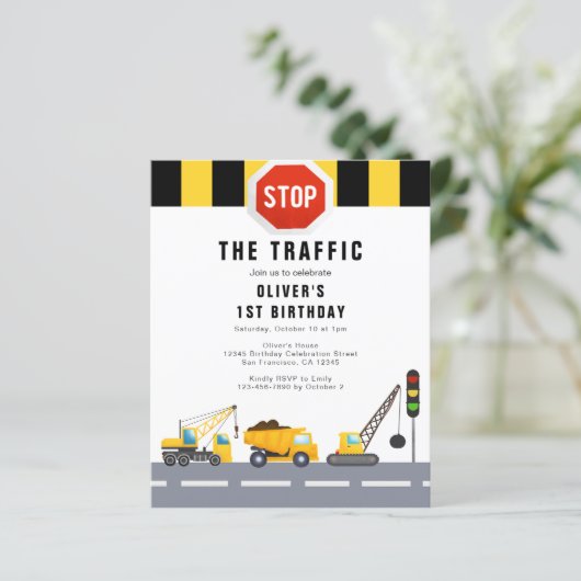 1e verjaardagsfeestje constructie vrachtwagen uitn (Staand voorkant)