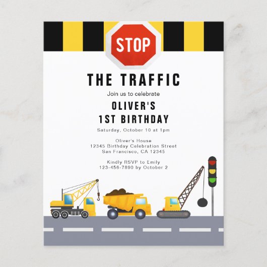 1e verjaardagsfeestje constructie vrachtwagen uitn (Voorkant)