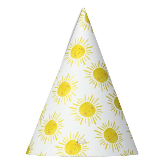 1e verjaardagsfeestje hoed rond de zon feesthoedjes (Links)