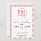 1e verjaardagsfeestje Leuke Onederful Eerste Verja Kaart (Voorkant)