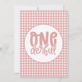 1e verjaardagsfeestje Leuke Onederful Eerste Verja Kaart (Achterkant)