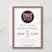 1e verjaardagsfeestje Leuke Onederful Eerste Verja Kaart (Voorkant)