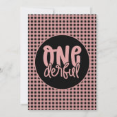 1e verjaardagsfeestje Leuke Onederful Eerste Verja Kaart (Achterkant)