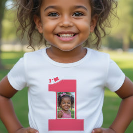 1e verjaardagsfeestje meisjes roze één foto