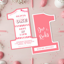 1e verjaardagsfeestje meisjes roze één