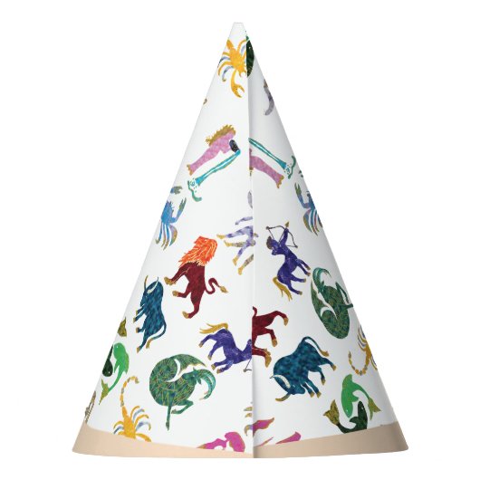 1e verjaardagsfeestje met 12 sterrenbeelden feesthoedjes (Achterkant)