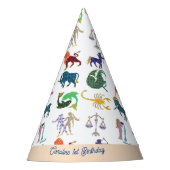 1e verjaardagsfeestje met 12 sterrenbeelden feesthoedjes (Voorkant)