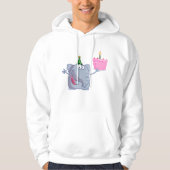1e verjaardagsfeestje Olifant Mannen Hoodie (Voorkant)