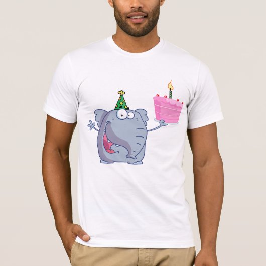 1e verjaardagsfeestje Olifant Mannen T-shirt (Voorkant)