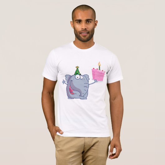 1e verjaardagsfeestje Olifant Mannen T-shirt (Voorkant volledig)