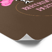 1e verjaardagsfeestje Rodeo Cowgirl Poster (Hoek)