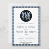 1e verjaardagsfeestje schattig onederful pastel bl kaart (Voorkant)