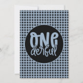 1e verjaardagsfeestje schattig onederful pastel bl kaart (Achterkant)