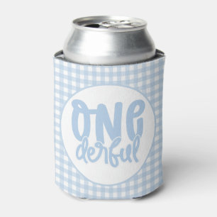 1e verjaardagsfeestje Schattig pastelblauw Onederf Blikjeskoeler