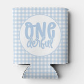 1e verjaardagsfeestje Schattig pastelblauw Onederf Blikjeskoeler (Achterkant)