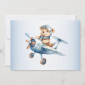 1e verjaardagsfeestje Schattige blauw Beer Pilot M Kaart (Achterkant)