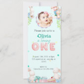 1e verjaardagsfeestje Telefoonuitnodigingen Kaart (Voorkant)