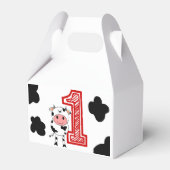 1e Verjaardagsfeestje Treat Box - Koe of Boerderij Bedankdoosjes (Voorkant Zijde)