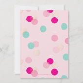 1e VERJAARDAGSFEESTJE UITNODIGEN moderne confetti  Kaart (Achterkant)