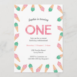 1e verjaardagsfeestje | Uitnodiging voor een ijsje