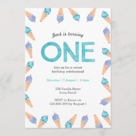 1e verjaardagsfeestje | Uitnodiging voor ijs