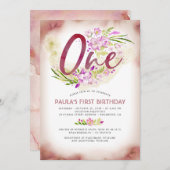 1e verjaardagsfeestje Uitnodigingen (Voorkant / Achterkant)