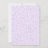 1e verjaardagsfeestje - Zilveren Paarse Kaart (Achterkant)