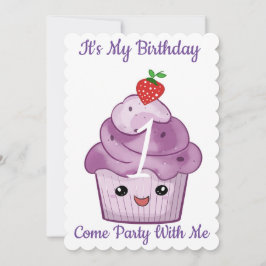 1e verjaardagsfeestuitnodigingen kaart