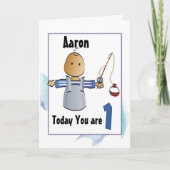 1e verjaardagskaart gepersonaliseerd voor hem kaart (Voorkant)