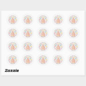 1e verjaardagssticker ronde sticker (Vel)