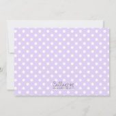 1e verjaardagsuitnodiging met foto (Paarse uil) Kaart (Achterkant)