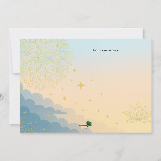 1e verjaardagsuitnodiging Persoonlijke kinderuitno Kaart (Achterkant)