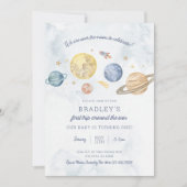 1e verjaardagsuitnodiging voor de reis rond de zon kaart (Voorkant)