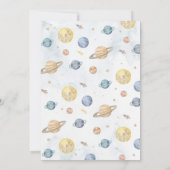 1e verjaardagsuitnodiging voor de reis rond de zon kaart (Achterkant)