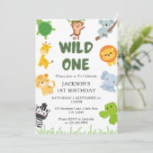 1e verjaardagsuitnodigingen voor kinderen wonderli kaart (Staand voorkant)