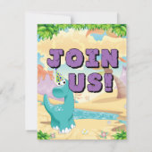 1e verpartij dinosaurus kaart (Achterkant)